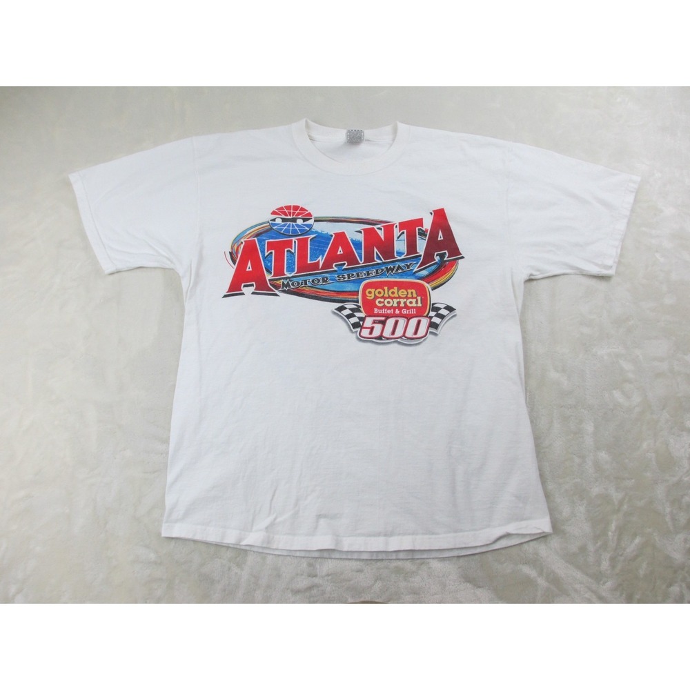 VINTAGE‎ Atlanta Motor Speeedway Shirt Mens Extra Large White Racing 2005*